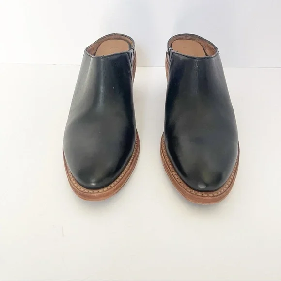 Black Leather Frye Mules - Picture 7 of 7